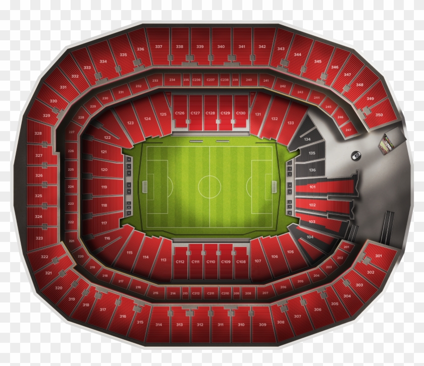 Mercedes Benz Stadium Atlanta Section 131 Row 32 , - Mercedes Benz Stadium 2017 Sec Championship Clipart