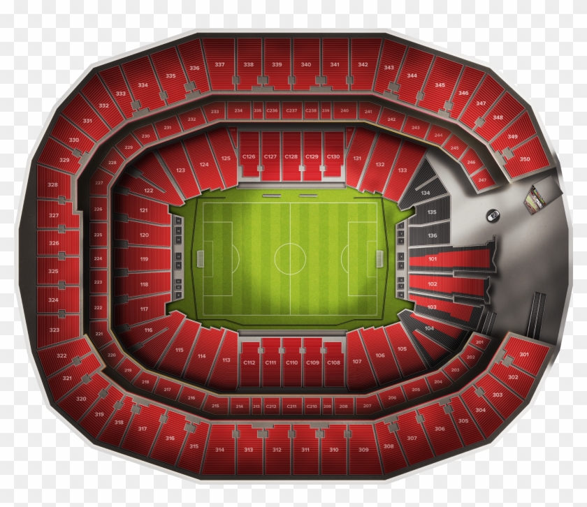 Mercedes Benz Stadium Atlanta Section 131 Row 32 , - Mercedes Benz Stadium 2017 Sec Championship Clipart #3105100