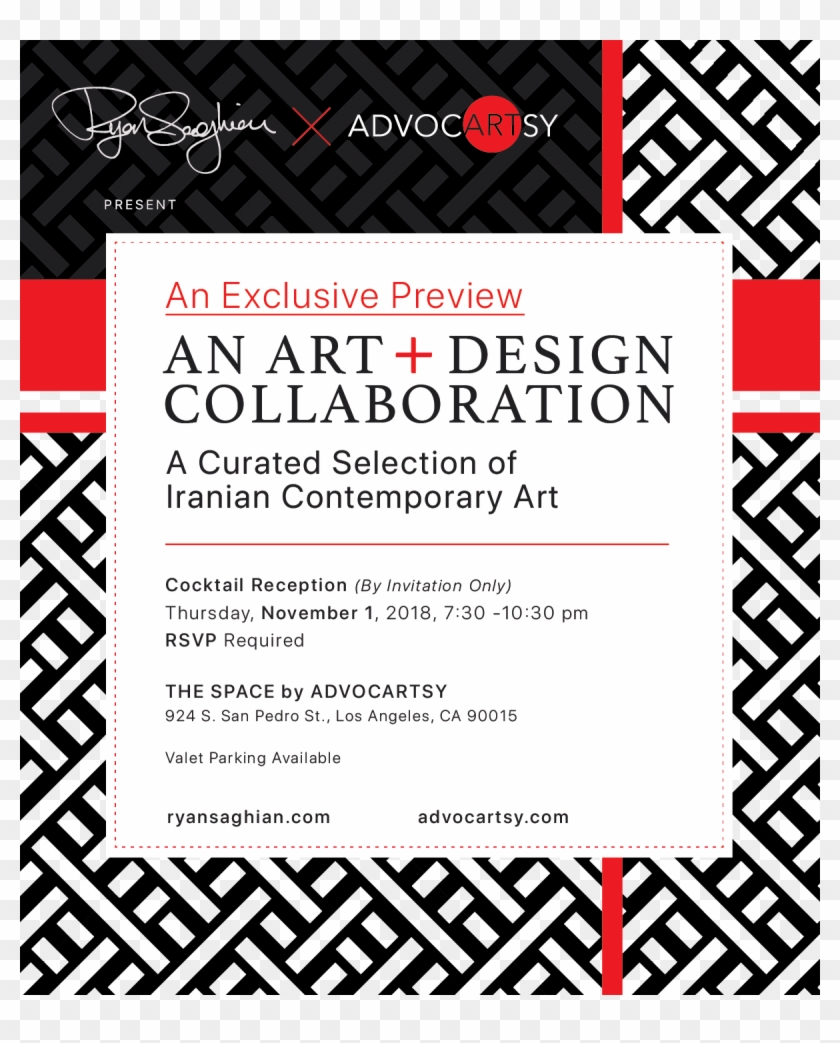 An Art Design Collaboration - Art Preview Exclusive Invitation Clipart