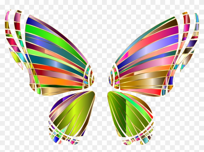 This Free Icons Png Design Of Rgb Butterfly Silhouette - Butterfly Wings No Background Clipart