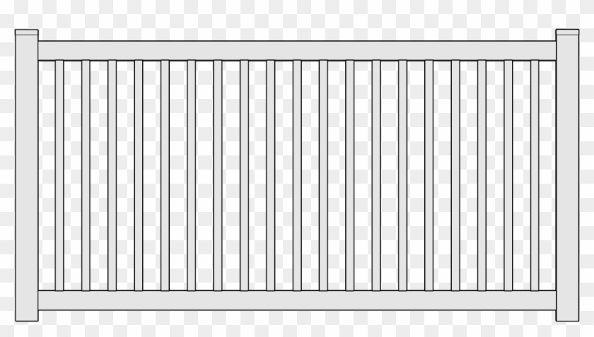 Victorian Vinyl Picket Fence - Parallel Clipart