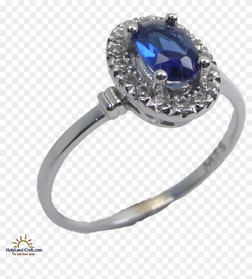 Sapphire Solitaire Cushion Cut Ring Clipart