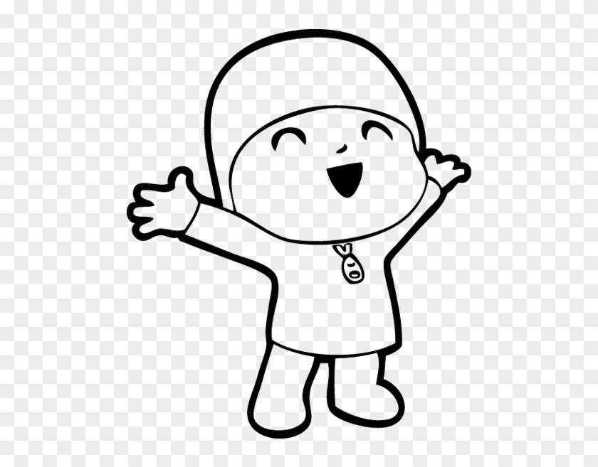 Contento Vinilos Infantiles - Hojas Para Colorear De Pocoyo Clipart