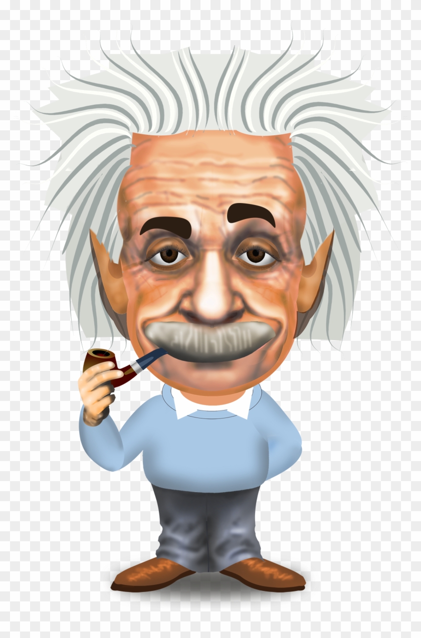 Einstein Clipart Head - Cartoon - Png Download #3107703