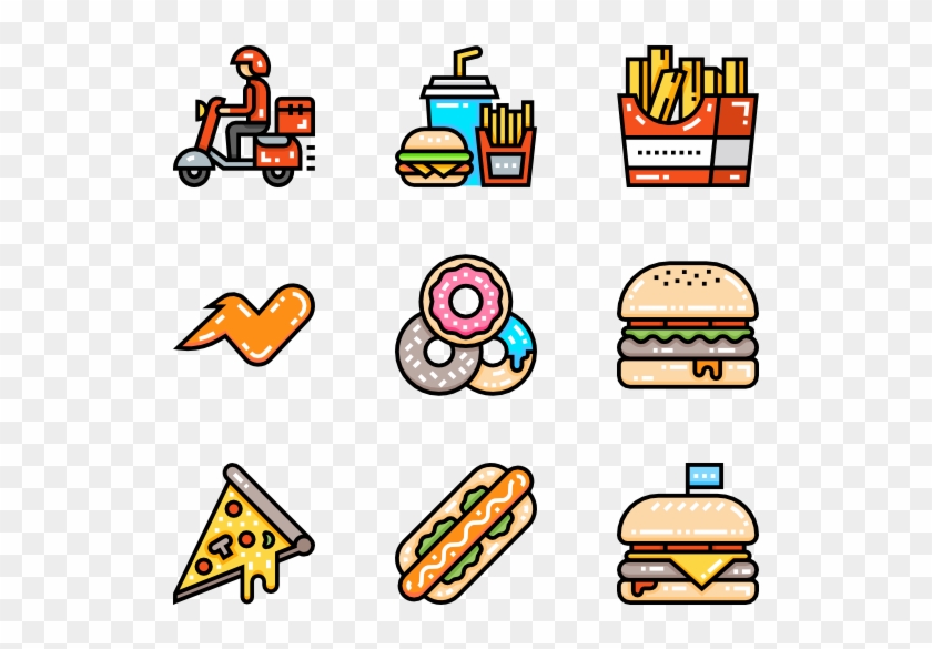 Fast Food - Kawaii Food Icon Png Clipart