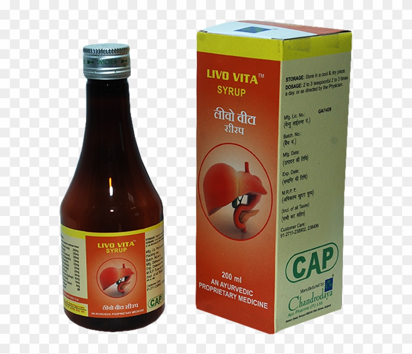 Livo Vita Syrup Is The Best Combination Of Hepato-spleno - Glass Bottle Clipart #3108523