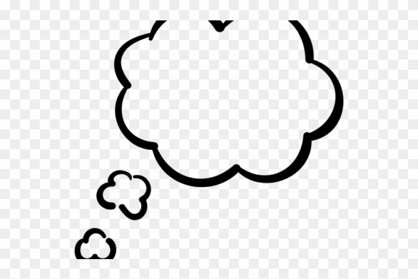 Message Clipart Comic Bubble - Thinking Face Clipart Black And White - Png Download