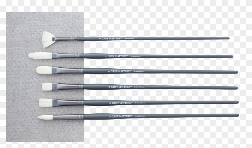 Richeson Grey Matters Brush Set Of 6 Bristle Oil Brushes - Putter Clipart #3109954