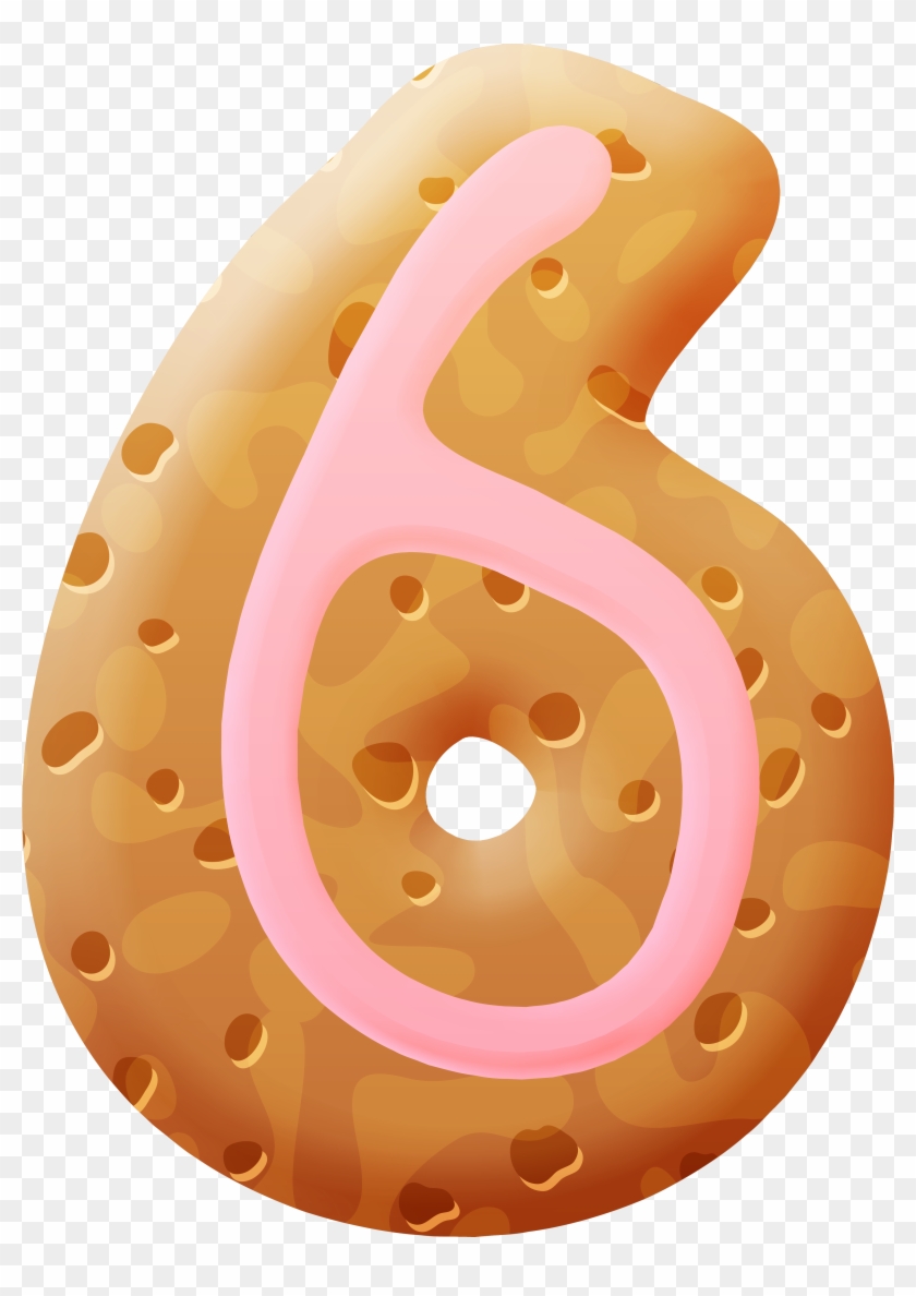 Biscuit Number Six Png Clipart Image - Number Six Png Transparent Png #3110441