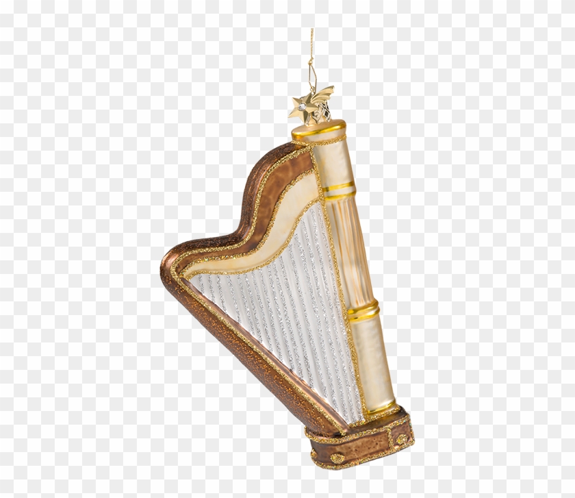 Harp Glass Ornament - Brass Clipart