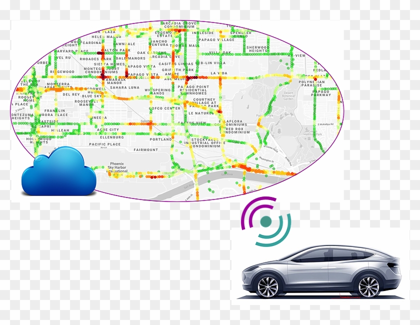 Car And Map No Airlib - Compact Mpv Clipart