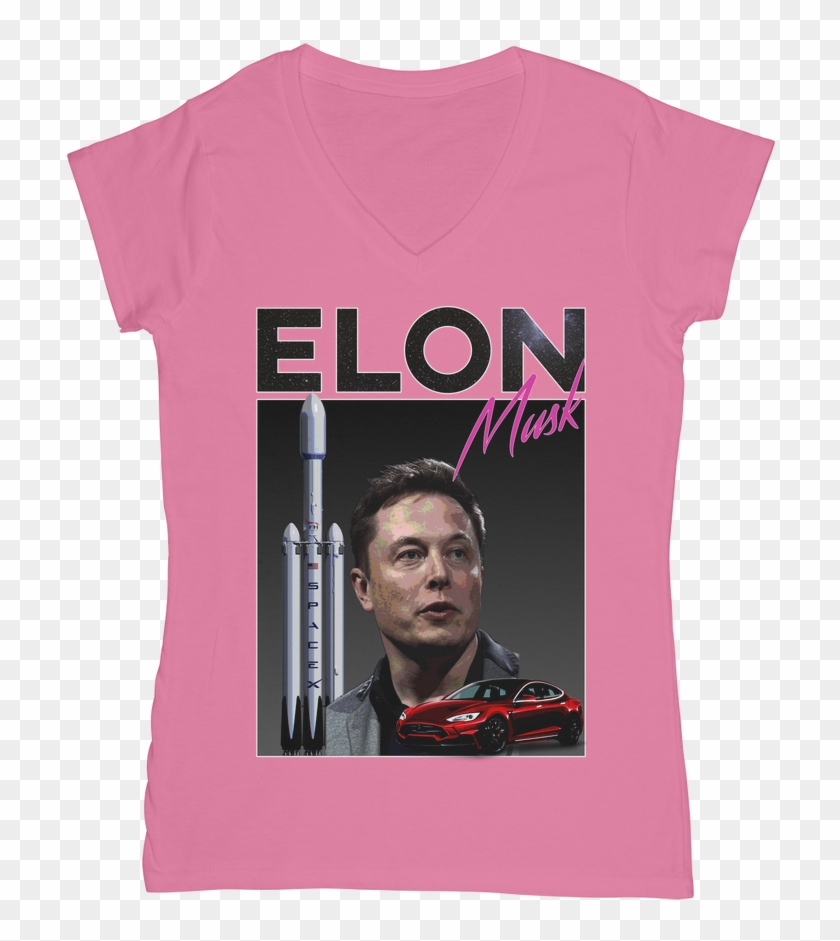 Elon Musk ﻿classic Women's V Neck T Shirt - Active Shirt Clipart #3112691