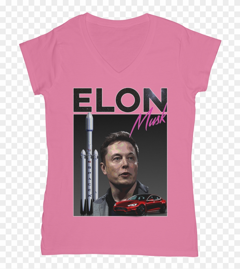 Elon Musk ﻿classic Women's V Neck T Shirt - Active Shirt Clipart