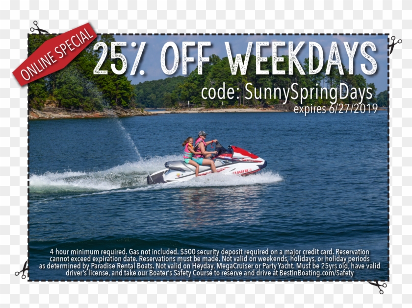 Boat Rental Coupon - Poster Clipart