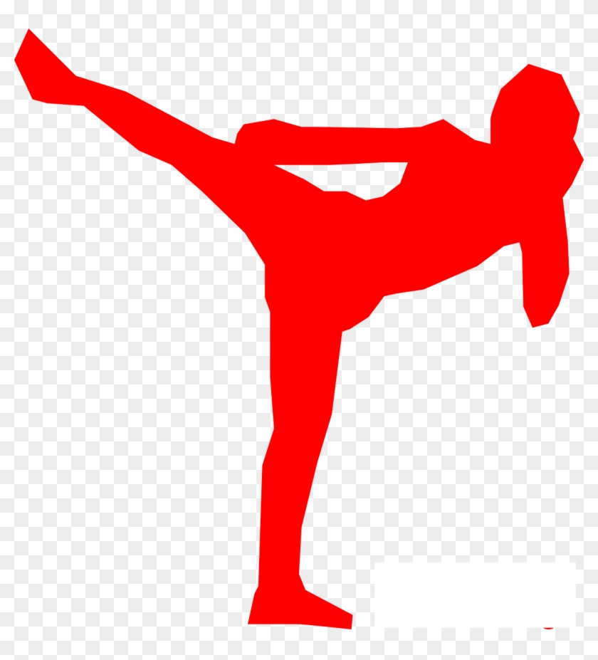 Kickboxer Silhouette Fighter Png Image - Logo De Kick Boxing Clipart #3113822