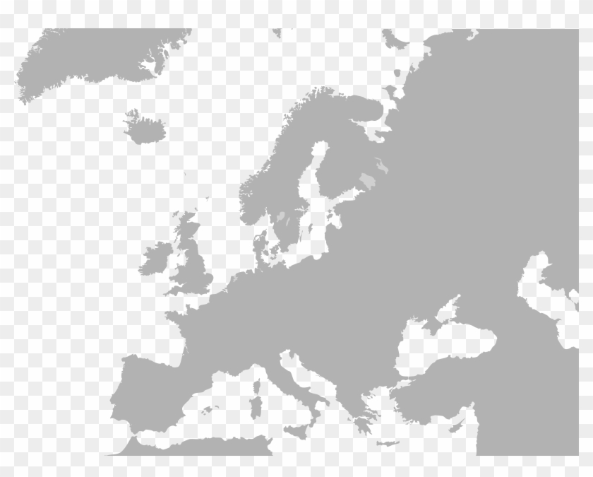 Blank Map Europe No Borders - Europe Map No Borders Clipart #3113825