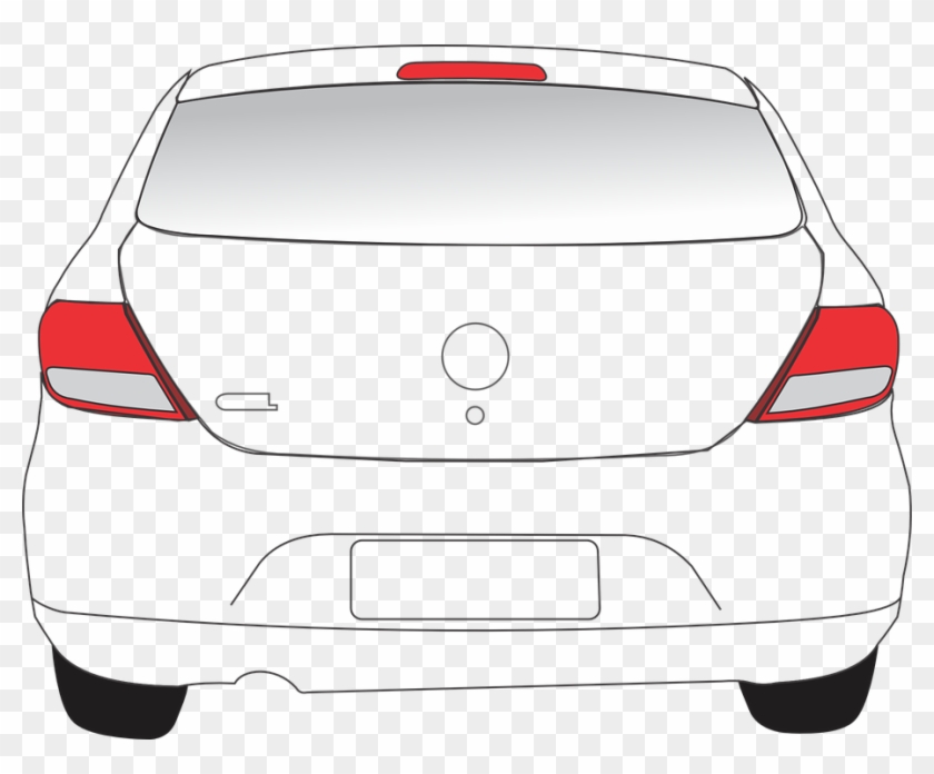 Rear Clipart Vehicle - Car Back View Clipart - Png Download