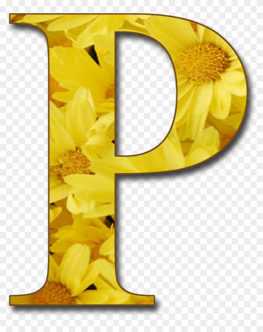Letter P With The Shadow Png - P Letter Yellow Clipart