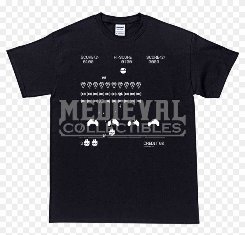 Official Nedcore Space Invaders Game Over Short Sleeve - Weber T Shirt Clipart #3116522