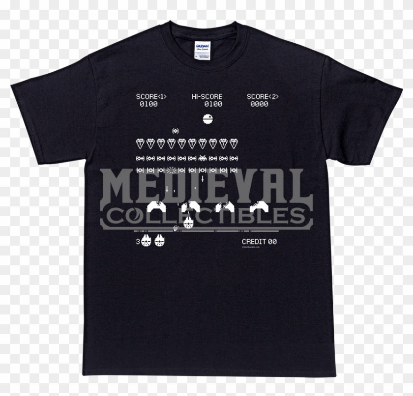 Official Nedcore Space Invaders Game Over Short Sleeve - Weber T Shirt Clipart #3116522