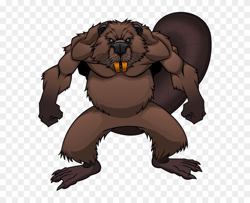 Wood Badge Course Beaver Cartoon Standing With Arms - Wood Badge Critters Tough Clipart