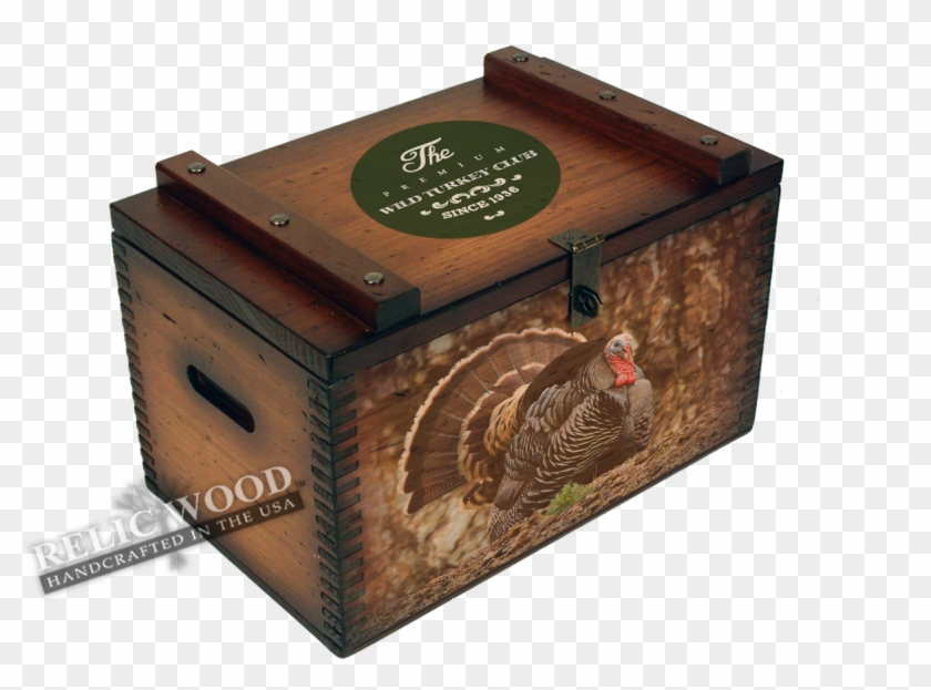 Wild Turkey Club Ammo Box - Wooden Wildlife Ammo Boxes Clipart