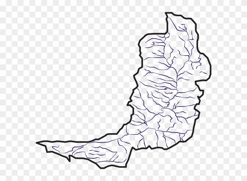 Logan River Watershed Graphic - Line Art Clipart #3117127