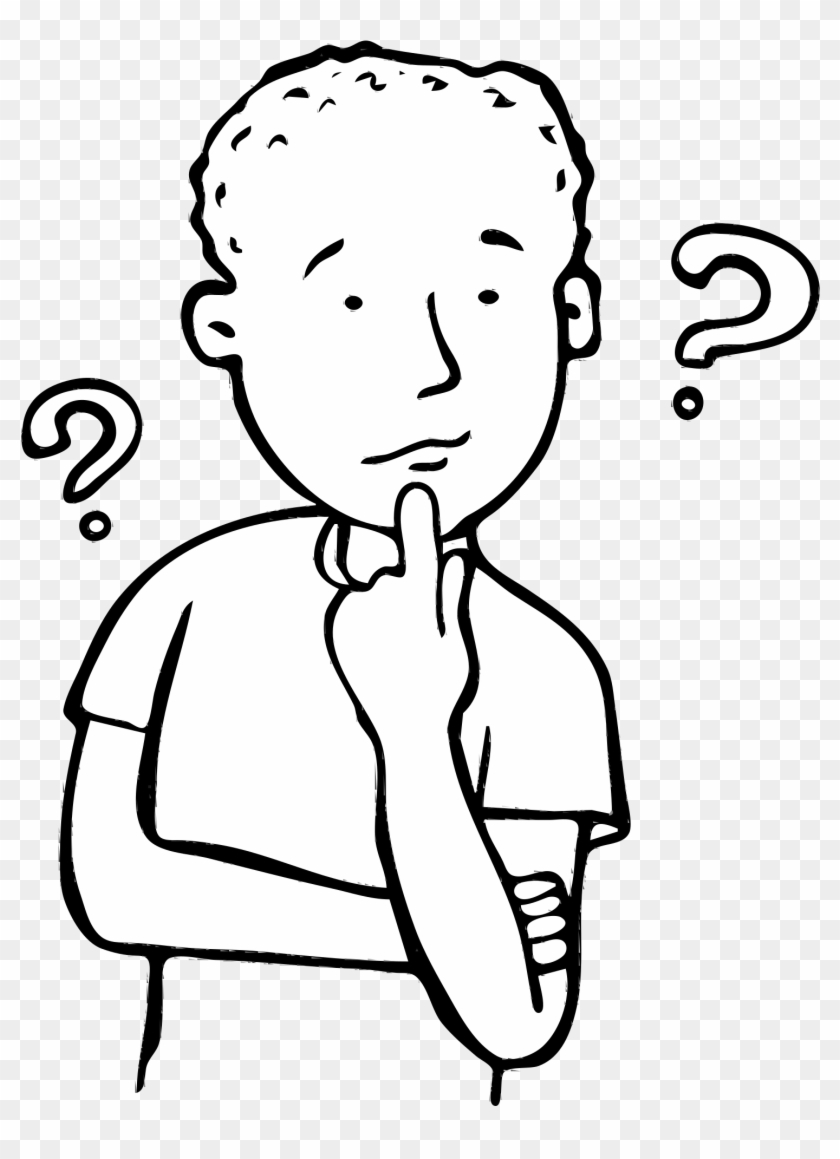 Fullsize Of Thinking Face Emoji Meme Large Of Thinking - Thinking Clipart Black And White - Png Download