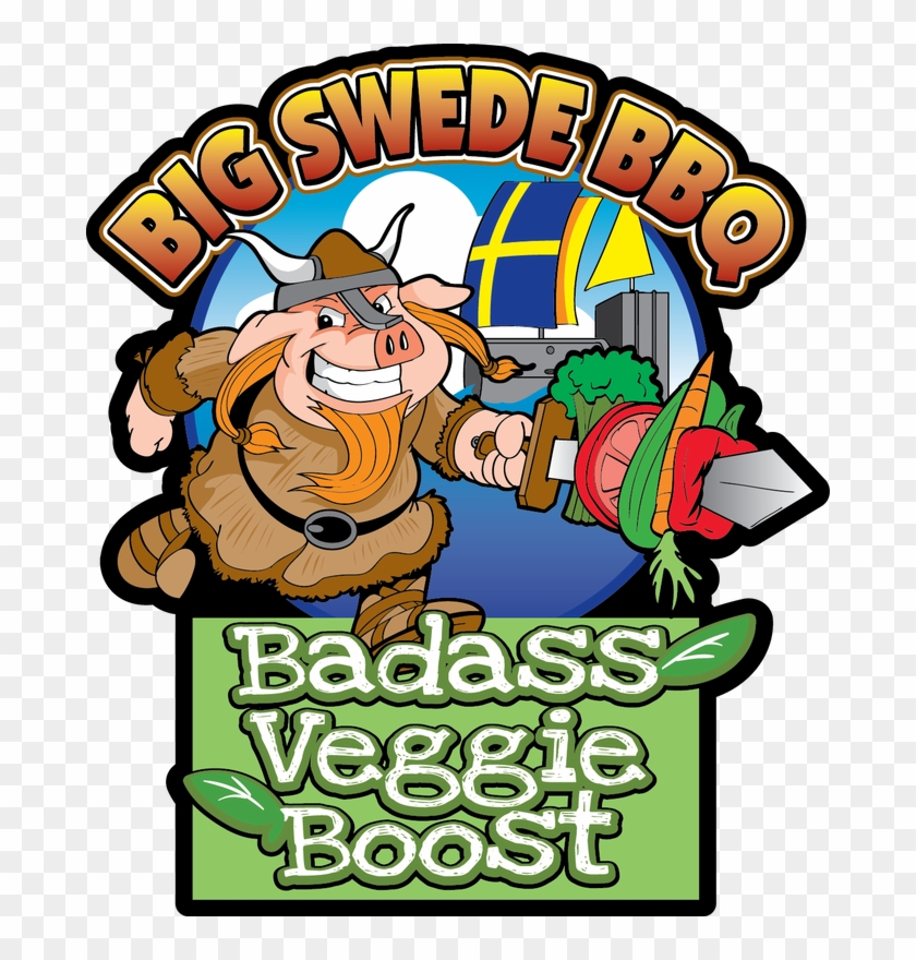 Big Swede Bbq Badass Veggie Boost - Cartoon Clipart #3119232