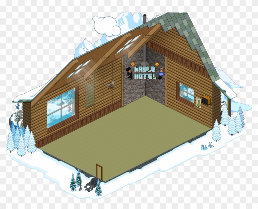 Kersthuis - Habbo Retro Room Ads Clipart