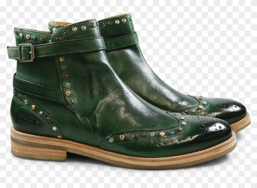 Amelie 11 Milano Dark Forest Rivets Ankle Boots - Work Boots Clipart