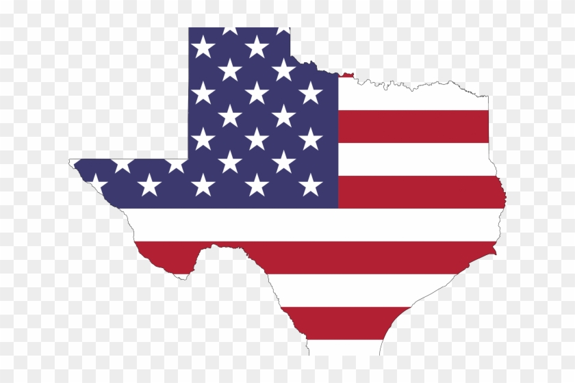 Map Clipart Texas - Texas Thin Red And Blue Line - Png Download