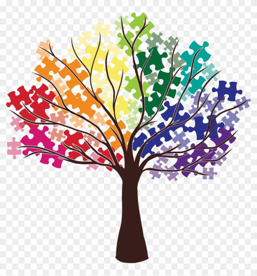 Autism Puzzle Piece Tree Clipart #3120028