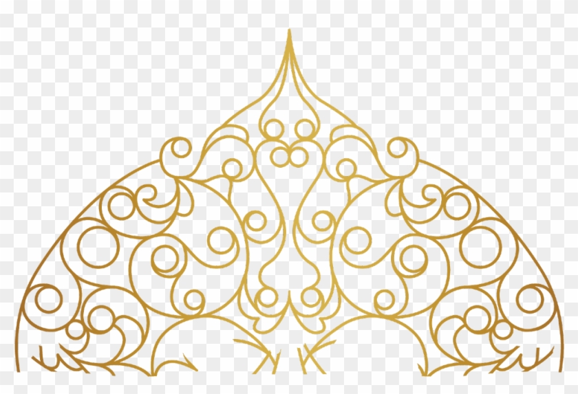 #mandala #swirls #design #pattern #paisley #gold #decor - Gold Design Line Png Clipart #3121308