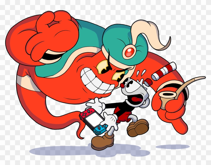 A Cuphead Genie Switch Transparent - Cuphead Nintendo Switch Clipart