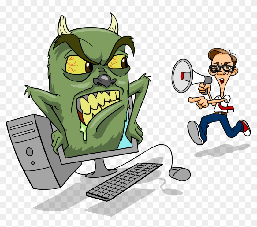 Software Clipart Computer Problem - Клипарт Вирус Компьютерный - Png Download #3122388