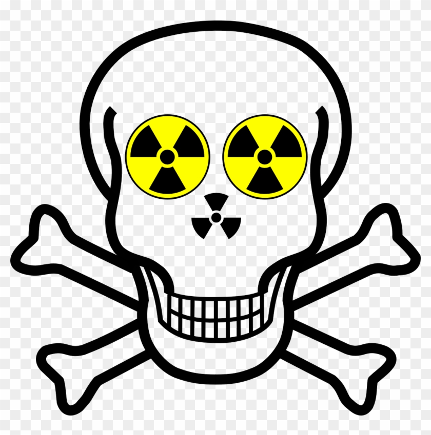 Skull Warning Bones Crossbones Png Image - Skull And Crossbones Clipart #3122494