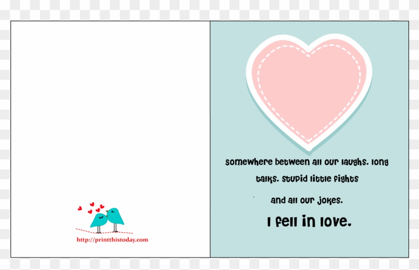 Card With Romantic Quote - Heart Clipart #3123378
