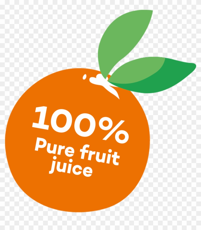 100% Pure Fruit Juice - 100% Fruit Juice Text Clipart #3124287