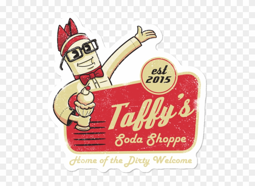Mclaffytaffy Taffy's Soda Shop Sticker - Cartoon Clipart #3124467