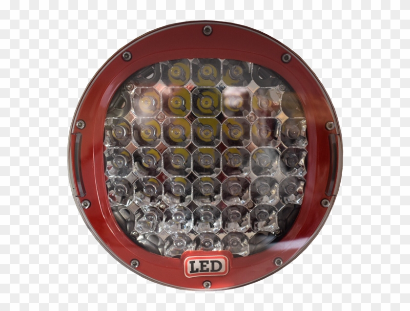 Picture Of Eby 9" 185w Red Round Cree Led Light Combo - Circle Clipart