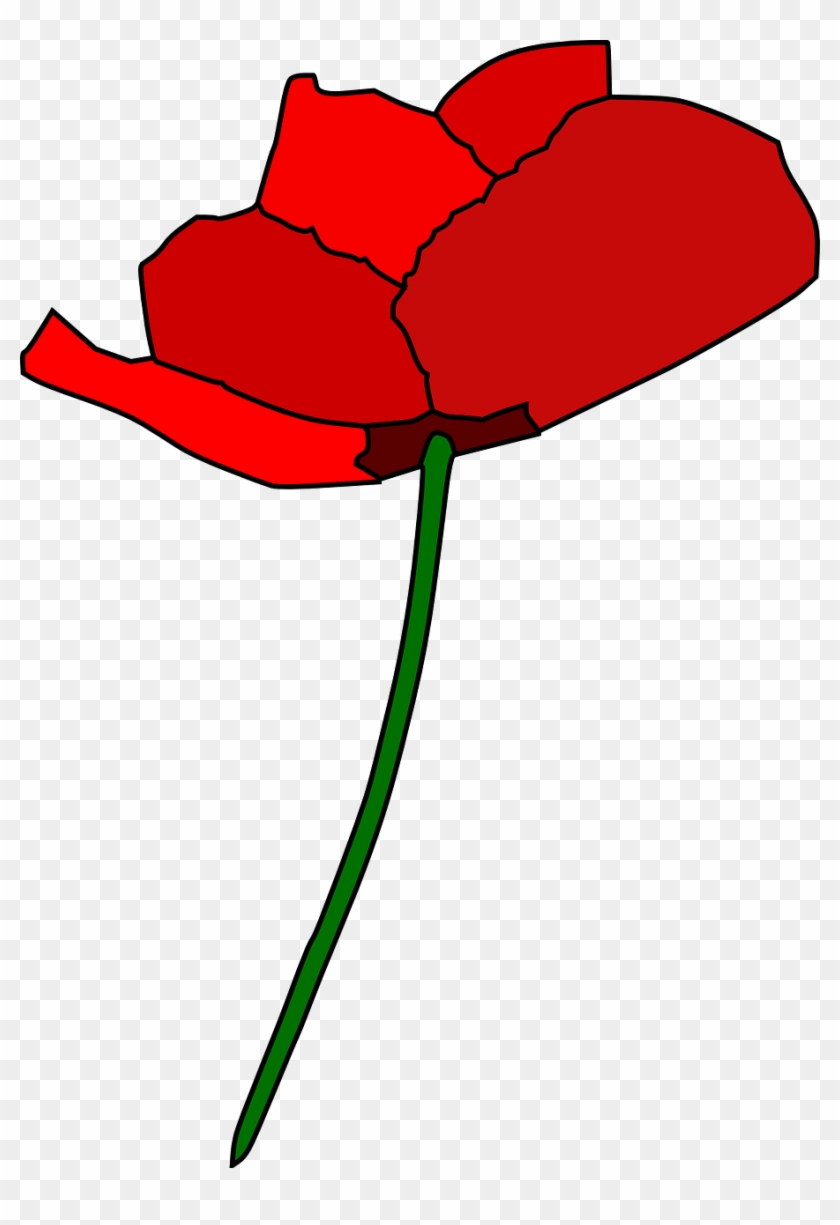Poppy Rose Red Flower Plant Png Image - Simple Poppy Clip Art Transparent Png #3125787