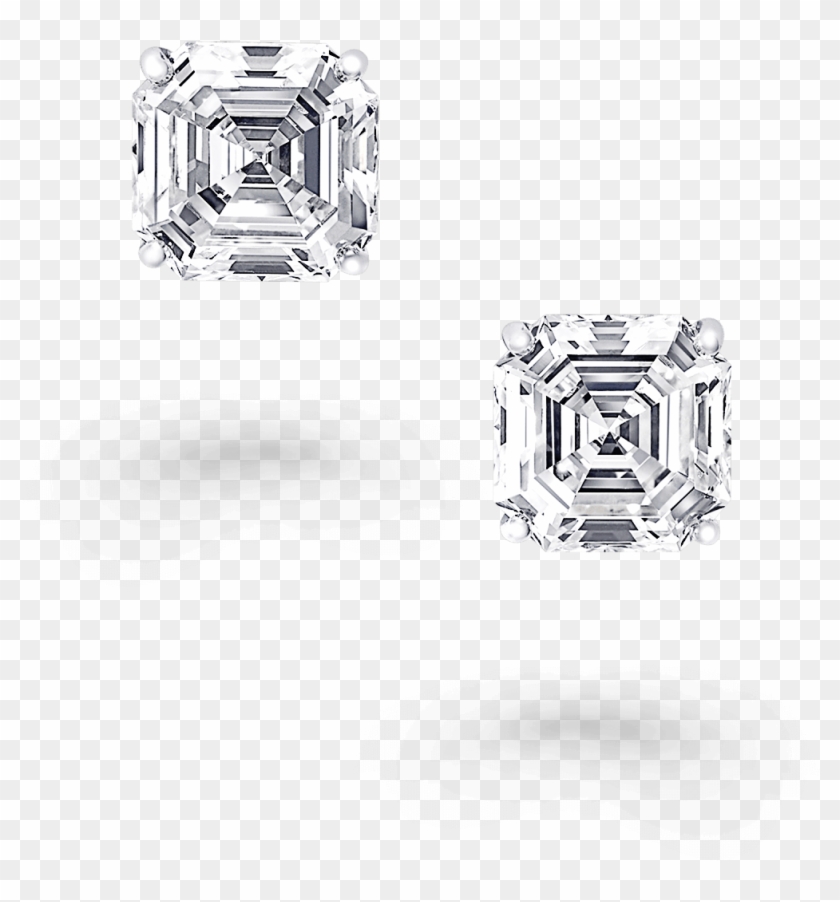 A Pair Of Classic Graff Square Emerald Cut Diamond - Diamond Clipart
