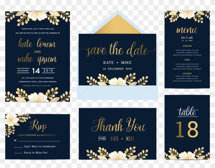 Dinner Vector Wedding - 古典 邀請 函 Clipart #3126483