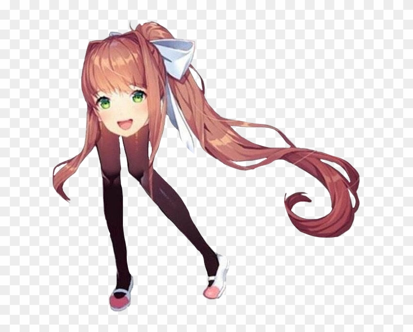 Just Monika - Doki Doki Literature Club Monika Clipart #3126594