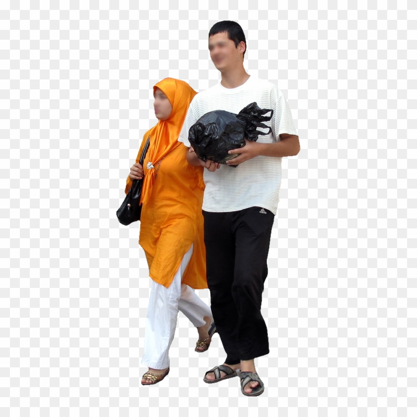 People Muslim Png - Muslim People Walking Png Clipart #3127425