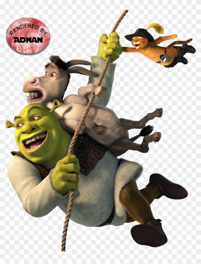 Heres The Render I Used - Shrek Donkey And Pusz Clipart
