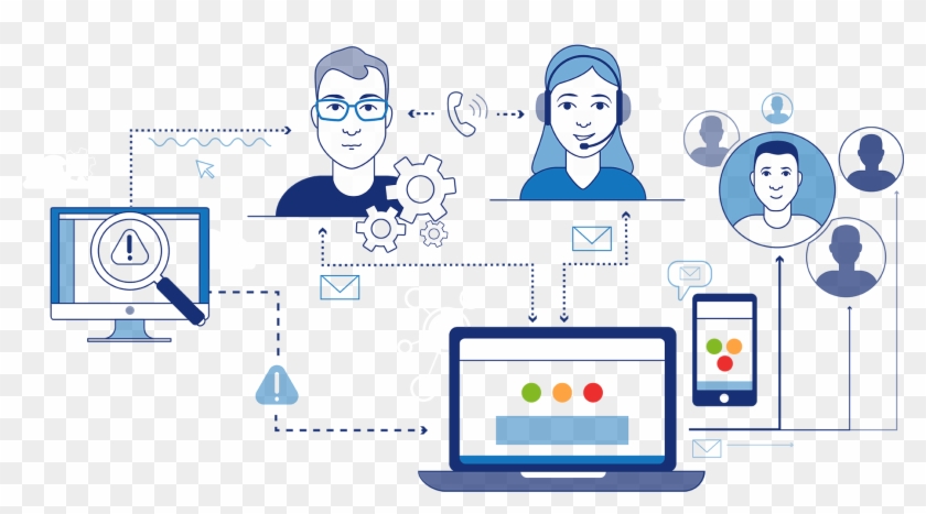 Statushub- Communicate With Customers And Maintain - Cartoon Clipart #3127974