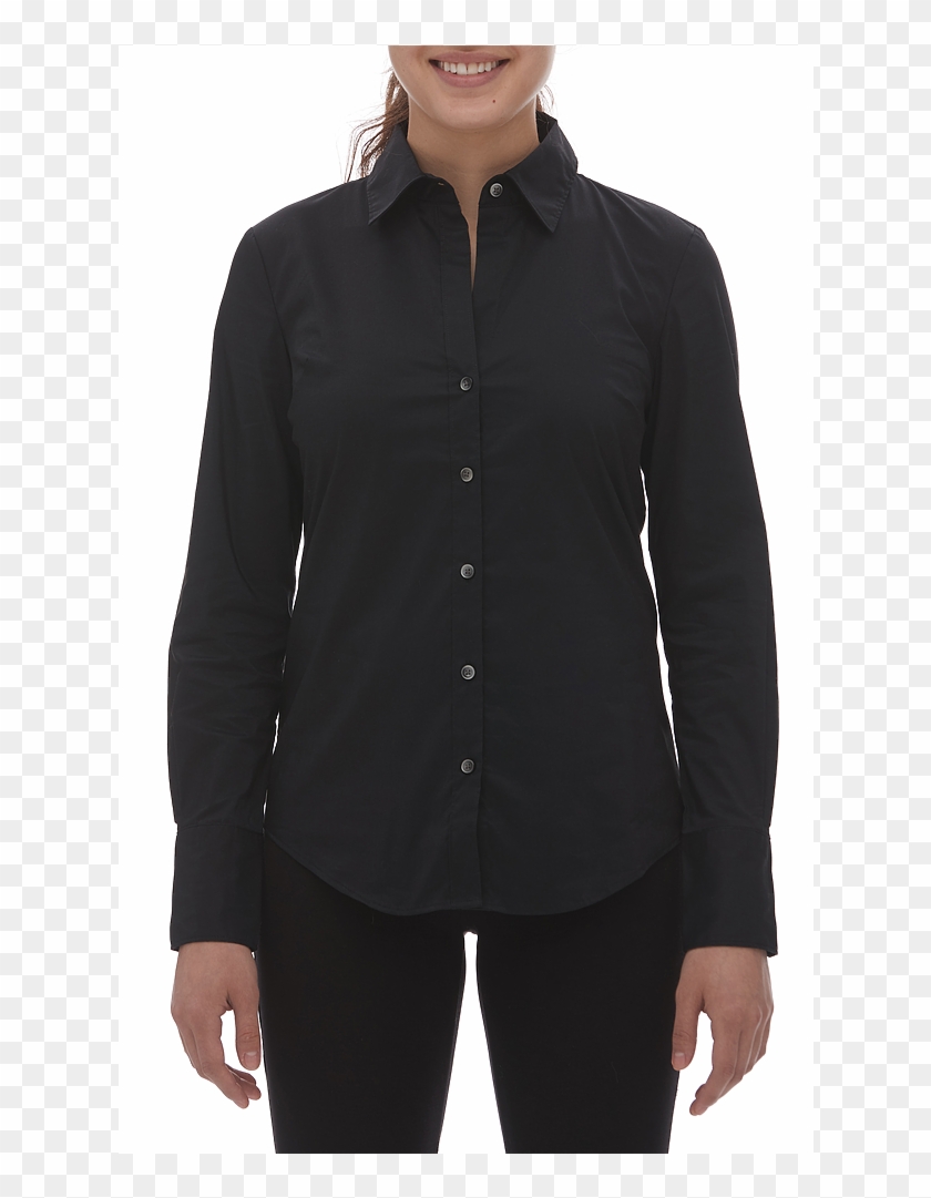18ck018 Ladiesã¢â‚¬â„¢ Cotton Stretch L/s Shirt - Ua 1281251 001 Clipart
