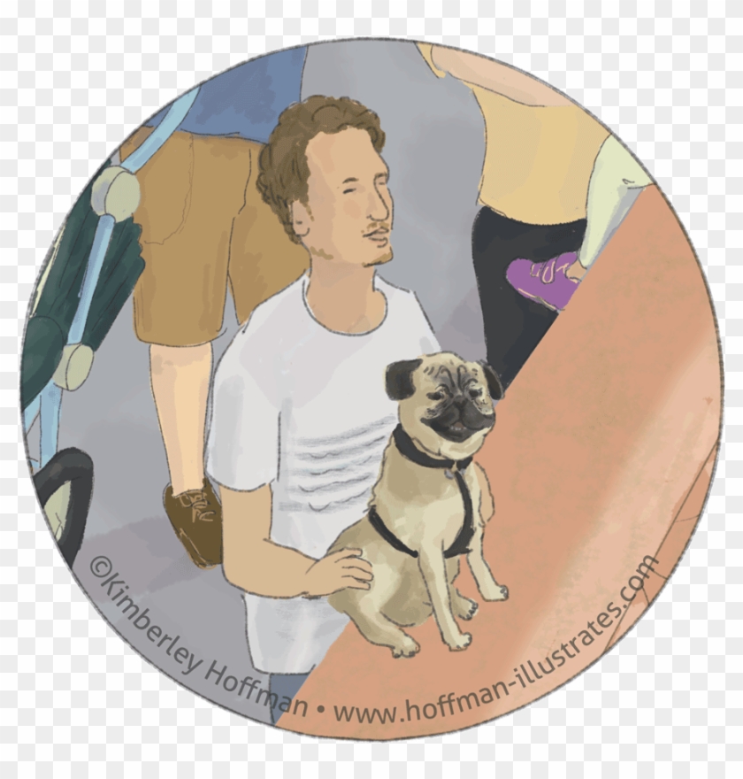 A Third Encounter Was At An Event Drawing With A Gentleman - Pug Clipart